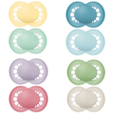 Lot de 2 sucettes original tendance 6 mois+ coloris aléatoire