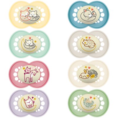 Lot de 2 sucettes original nuit 6 mois+ coloris aléatoire