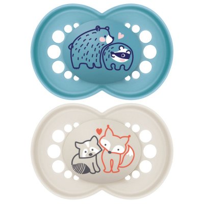 Lot de 2 sucettes original nature 6 mois+ coloris aléatoire