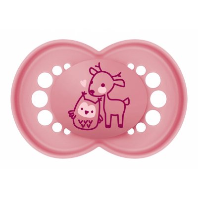 Lot de 3 sucettes 18 mois+ original rose coloris aléatoire