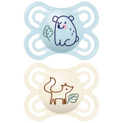 Lot de 2 sucettes perfect 2-6 mois coloris aléatoire