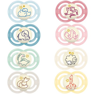 Lot de 2 sucettes perfect nuit tendance 6 mois+ coloris aléatoire