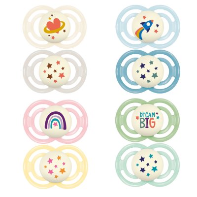 Lot de 2 sucettes perfect nuit tendance 18 mois+ coloris aléatoire