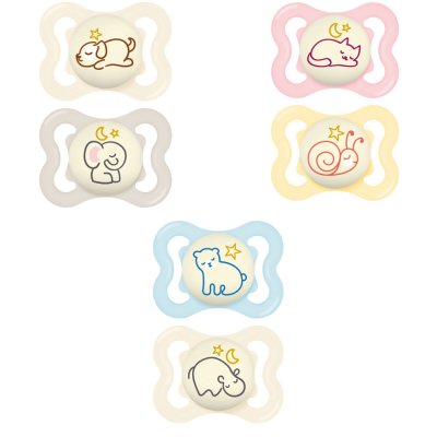 Lot de 2 sucettes supreme nuit 2-6 mois coloris aléatoire