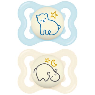 Lot de 2 sucettes supreme nuit 2-6 mois coloris aléatoire