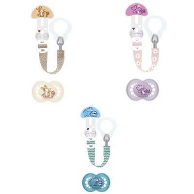 Kit sucette et attache-sucette 18+ mois coloris aléatoire