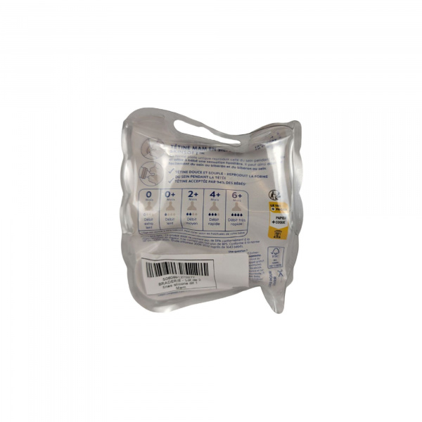 Les imparfaits - lot de 2 tétines silicone débit 1 Mam