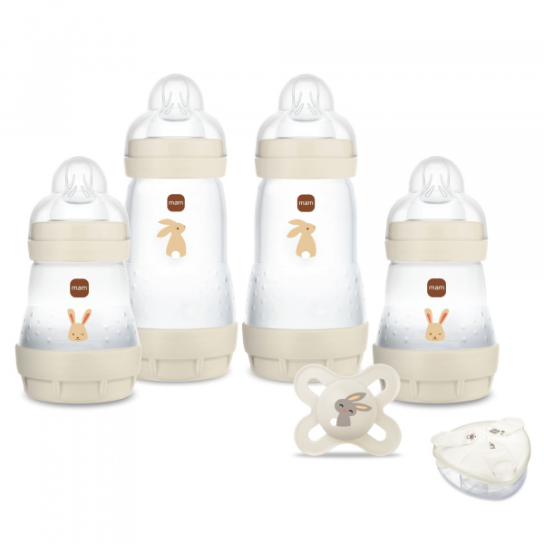 Les imparfaits - coffret biberons naissance anti-colique sable Mam