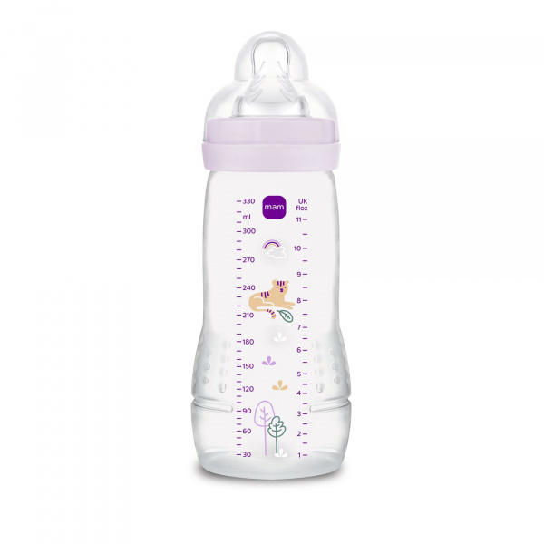 Biberon 330ml easy active coloré lilas Mam