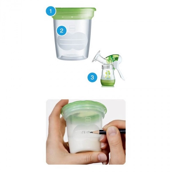 Lot de 5 pots de conservation 120 ml Mam