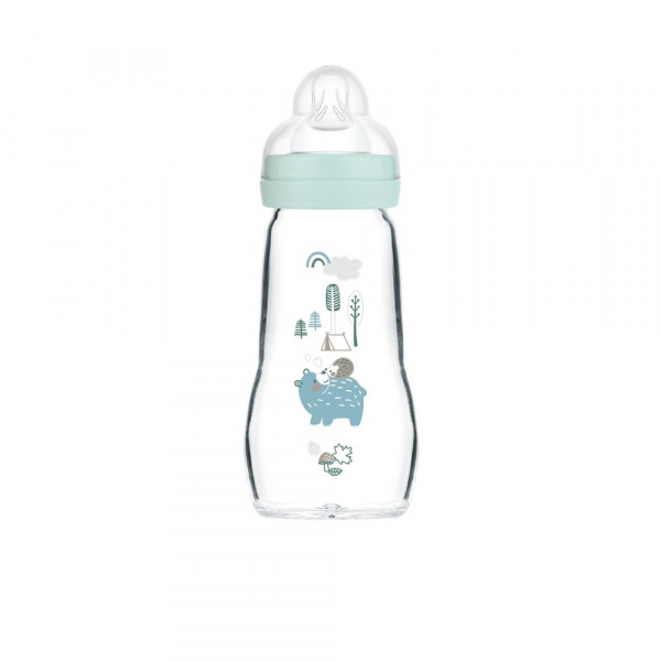 Biberon verre 260 ml aqua Mam