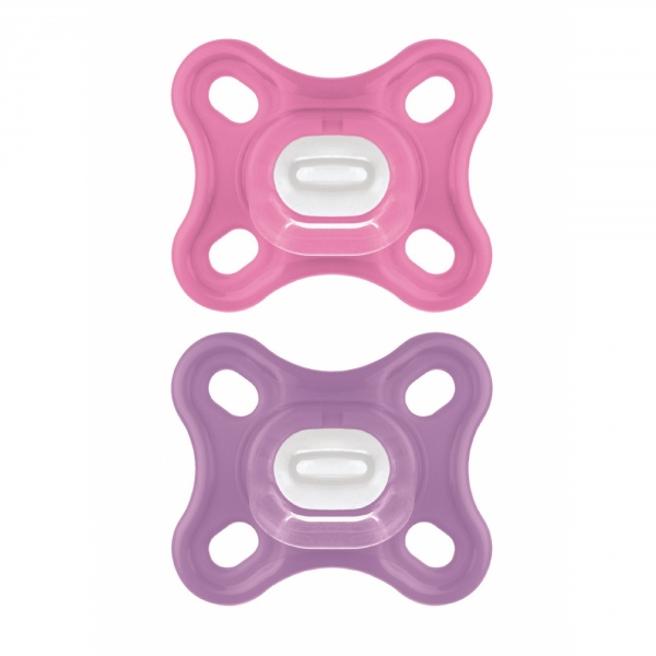 Lot de 2 sucettes comfort 0 mois+ rose Mam