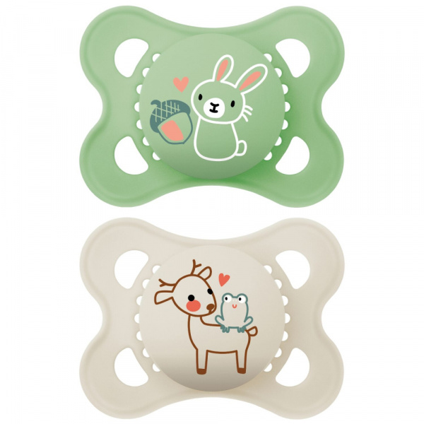 Lot de 2 sucettes original tendance 2-6 mois coloris aléatoire Mam