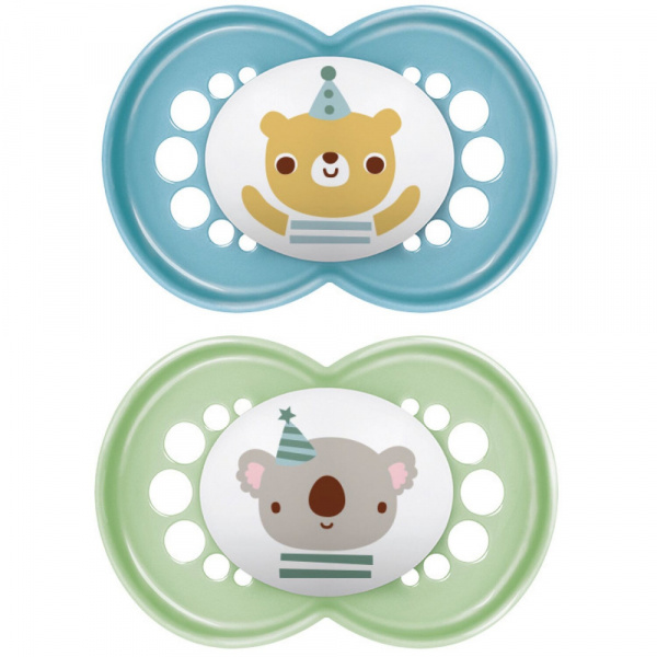 Lot de 2 sucettes original animaux 18 mois+ aléatoire Mam