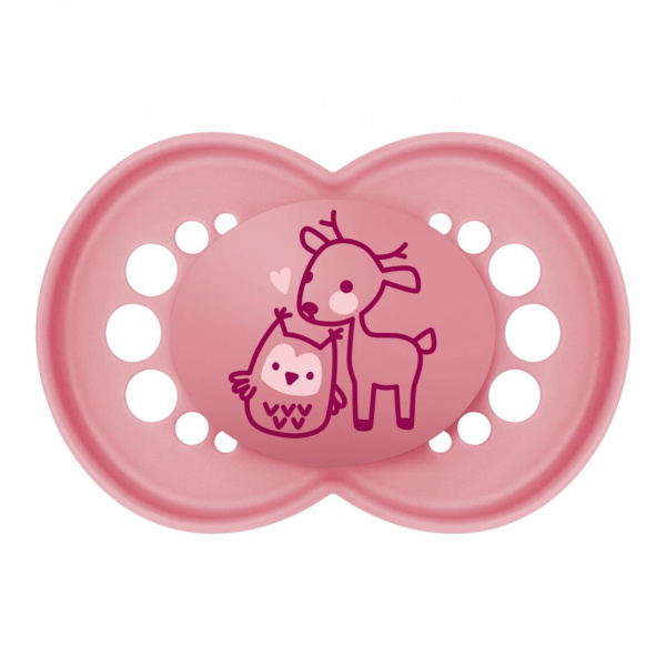 Lot de 3 sucettes 18 mois+ original rose coloris aléatoire Mam