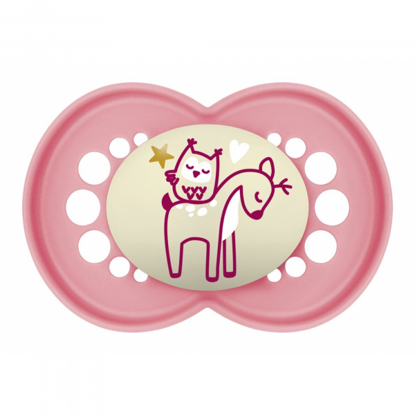 Lot de 3 sucettes 18 mois+ original rose coloris aléatoire Mam