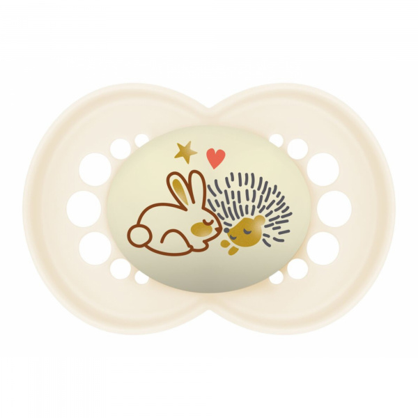 Lot de 3 sucettes 18 mois+ original beige Mam