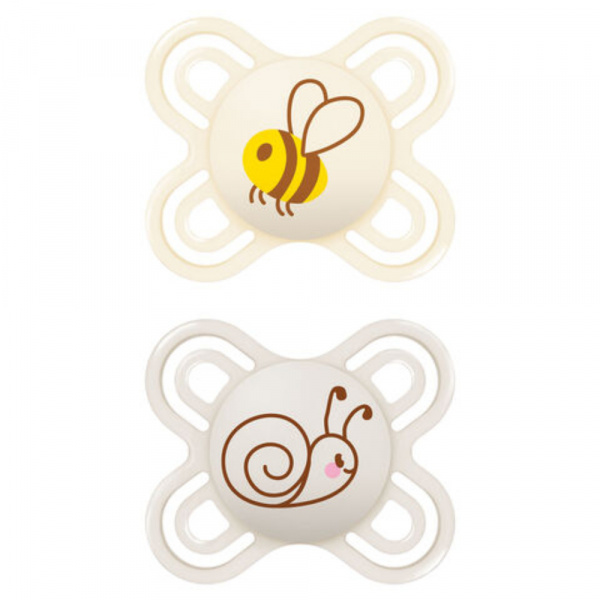 Lot de 2 sucettes 0-2 mois perfect naissance coloris aléatoire Mam