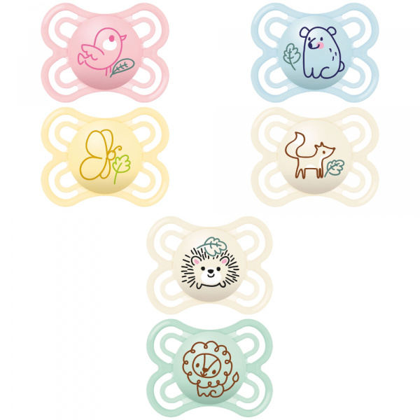 Lot de 2 sucettes perfect 2-6 mois coloris aléatoire Mam