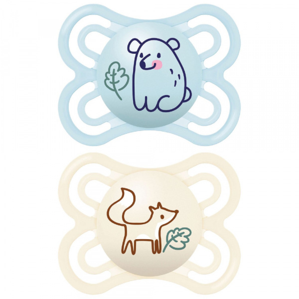 Lot de 2 sucettes perfect 2-6 mois coloris aléatoire Mam