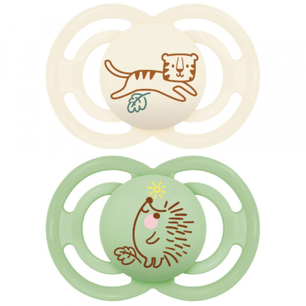 Lot de 2 sucette perfect animaux 6 mois+ coloris aléatoire Mam