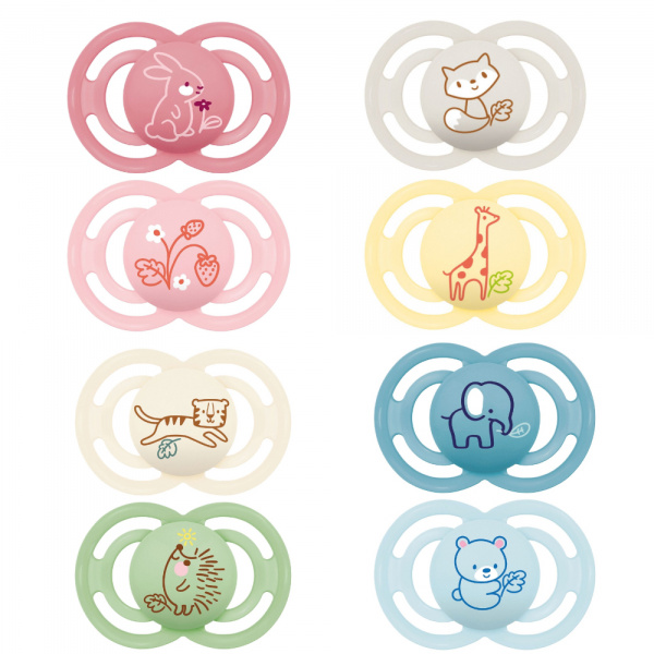 Lot de 2 sucette perfect animaux 18 mois+ coloris aléatoire Mam