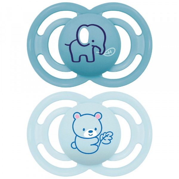 Lot de 2 sucette perfect animaux 18 mois+ coloris aléatoire Mam