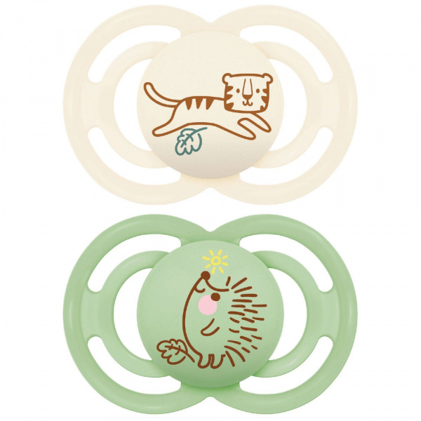 Lot de 2 sucette perfect animaux 18 mois+ coloris aléatoire Mam