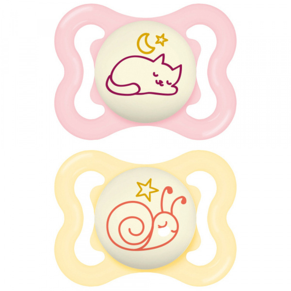 Lot de 2 sucettes supreme nuit 18 mois+ coloris aléatoire Mam