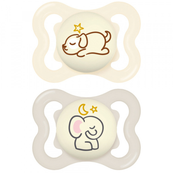 Lot de 2 sucettes supreme nuit 18 mois+ coloris aléatoire Mam