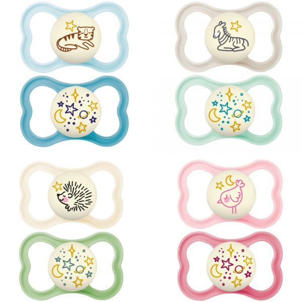 Lot de 2 sucettes supreme nuit 18 mois+ coloris aléatoire Mam