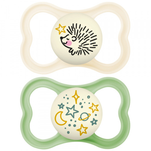 Lot de 2 sucettes supreme nuit 18 mois+ coloris aléatoire Mam