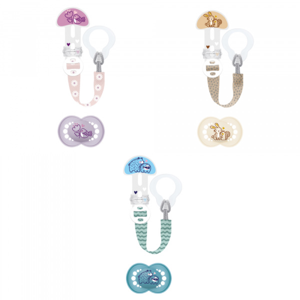 Kit sucette & attache-sucette 6+ mois coloris aléatoire Mam