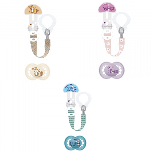 Kit sucette et attache-sucette 18+ mois coloris aléatoire Mam
