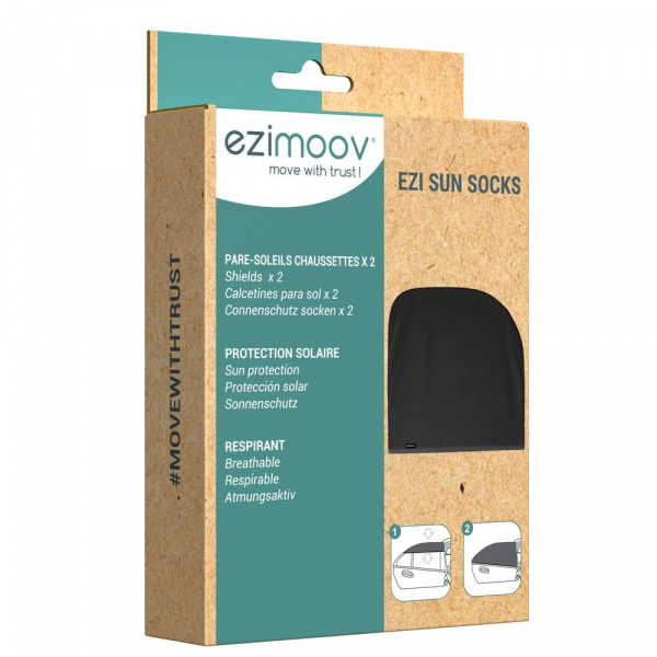 Lot de 2 chaussettes pare-soleil noir taille m Ezimoov