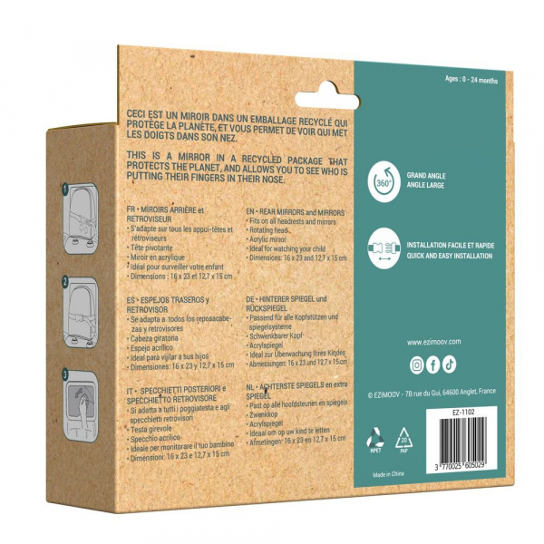 Rétroviseur bébé ezi mirror pack - eco friendly Ezimoov