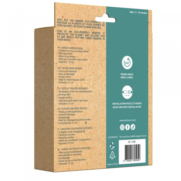 Rétroviseur bébé ezi mirror round - eco friendly Ezimoov