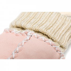 Les moufles en peau d'agneau gr. i rose Fillikid