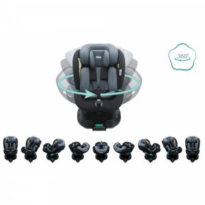 Siège auto pivotant 360° i-size luca noir gris Fillikid