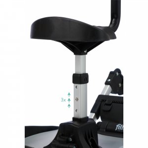 Planche à roulettes avec siège noir gris Fillikid