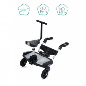 Planche à roulettes avec siège noir gris Fillikid