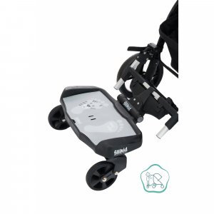 Planche à roulettes avec siège noir gris Fillikid