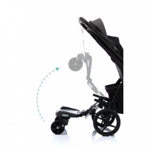 Planche à roulettes avec siège noir gris Fillikid