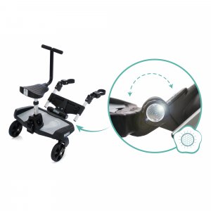 Planche à roulettes avec siège noir gris Fillikid