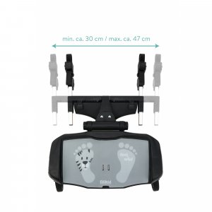 Planche à roulettes avec siège noir gris Fillikid