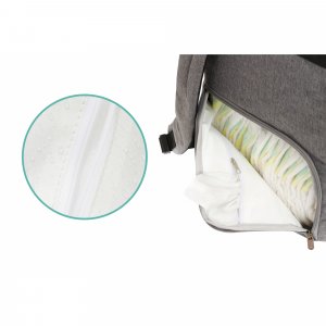 Sac à dos à langer rolltop berlin mélange gris Fillikid