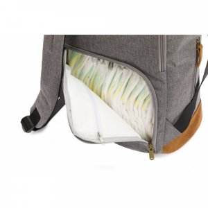 Sac à dos à langer rolltop berlin mélange gris Fillikid