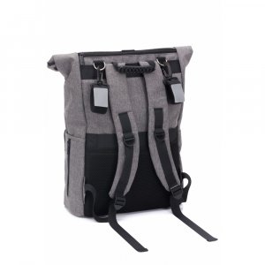 Sac à dos à langer rolltop tokio mélange gris Fillikid