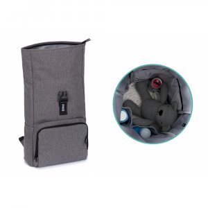 Sac à dos à langer rolltop tokio mélange gris Fillikid