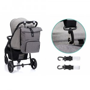 Sac à dos à langer rolltop tokio mélange gris Fillikid